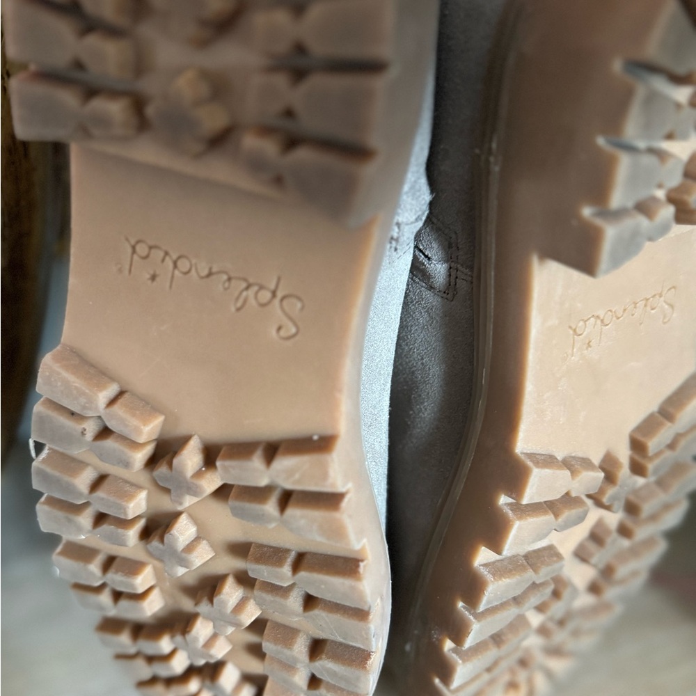 Splendid Taupe Suede Combat Boots 🤎 Lug Sole Ankle Boots | Retail $180 - Picture 6 of 6